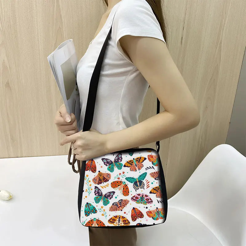 Flame Print Saxophone Shoulder Bag for Women