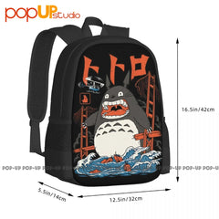 Totoro Attack Backpack Large Capacity Sports Travel Bag