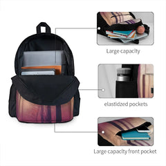 Mysts Forest In Winter Fog Backpacks Men Women Recycled