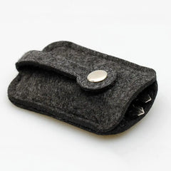 1Pcs Car Key Bag Woolen Felt Keychain Holder Organizer Pouch Case Bag