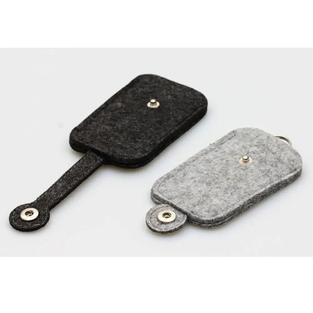 1Pcs Car Key Bag Woolen Felt Keychain Holder Organizer Pouch Case Bag