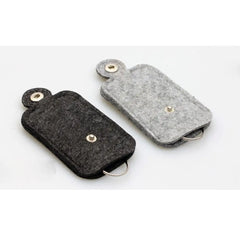 1Pcs Car Key Bag Woolen Felt Keychain Holder Organizer Pouch Case Bag