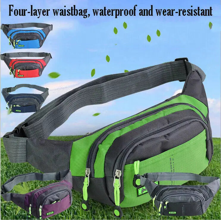 Leather Travel Waist Belt Fanny Pack Pouch Money Wallet