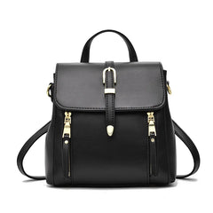 PU Leather Backpack Women Small Shoulder Bag Multifunctional