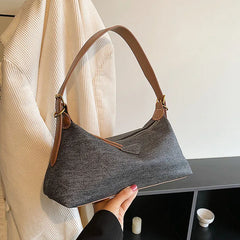 Women's Denim Shoulder Bag Casual Handbag Purse Canvas Strap