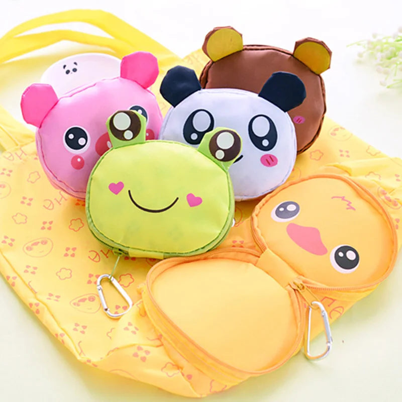 Cartoon Animal Foldable Shopping Tote Reusable Eco Bag Waterproof Storage Bags