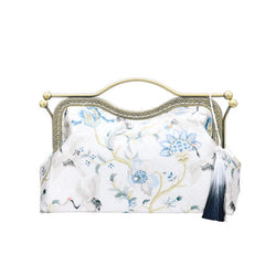 Women's Crossbody Bag Spring Flowers Lock Chain Handbags Shoulder Purse