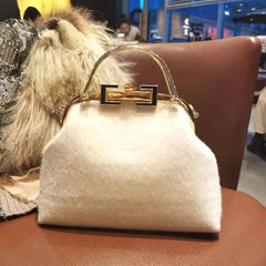 Women's Shell Lock Handbag Crossbody Bag with Chain