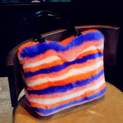 Plush Shoulder Bag Large Capacity Fluffy Crossbody Handbag