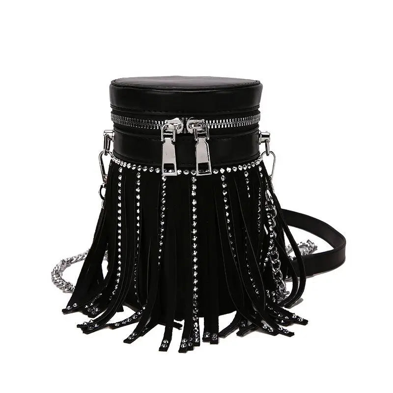 Fringe Shoulder Bag PU Leather Handbags Purses