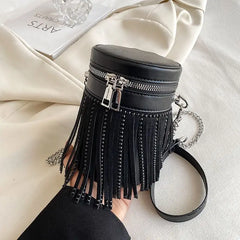 Fringe Shoulder Bag PU Leather Handbags Purses