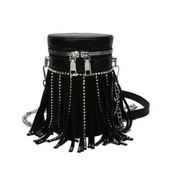Fringe Shoulder Bag PU Leather Handbags Purses
