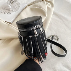 Fringe Shoulder Bag PU Leather Handbags Purses