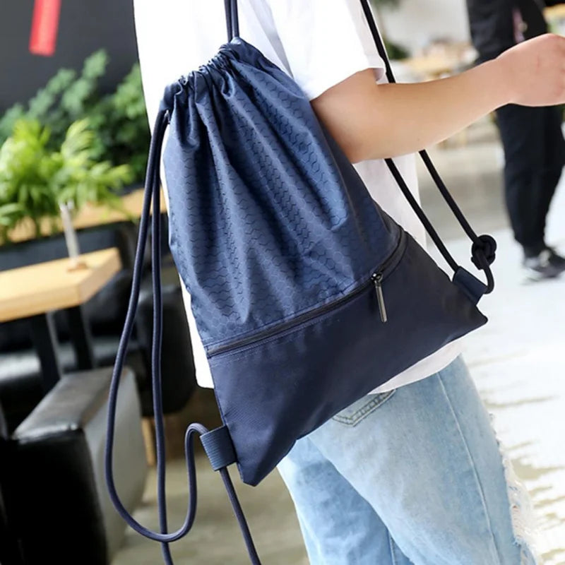 Large Capacity Waterproof Drawstring Backpack Outdoor Storage Bag