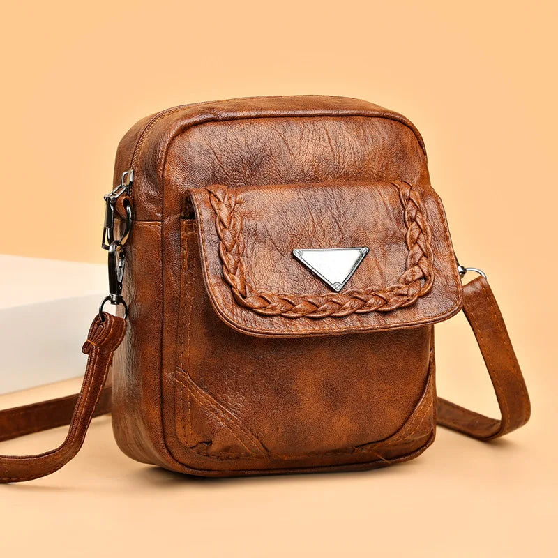 Vintage Small Flap Crossbody Bag for Women