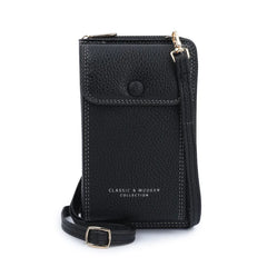 Mini Leather Crossbody Bag for Women - Matte Shoulder Clutch