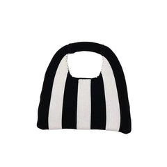 Soft Cotton Knitted Handbag For Women Shoulder Messenger Crochet Bags