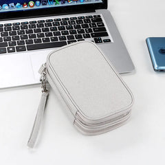 Travel Organizer Bag Cable Storage Carry Case Waterproof Double Layers