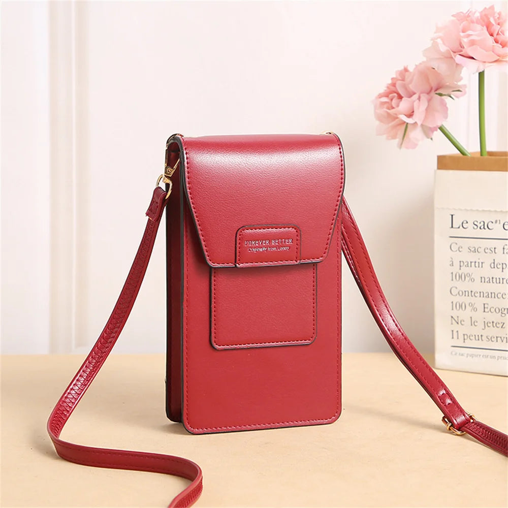 Women's Phone Crossbody Shoulder Bag Wallet Pu Leather Bag