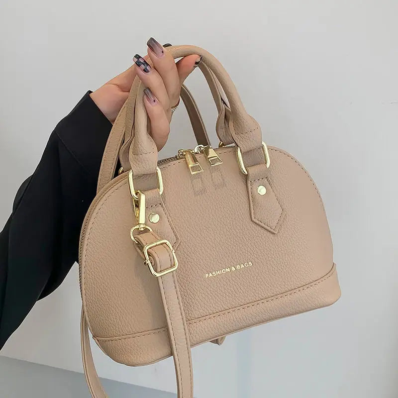 Vintage PU Leather Crossbody Bag with Zippers Straps