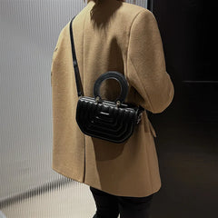 Female Grid Single Shoulder Cross-body Bag B325