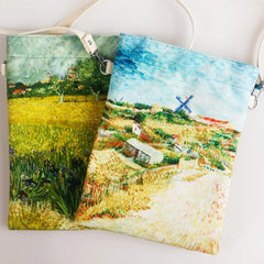 Student Tutoring Bag Canvas Portable Junior High School Cartoon Art Handbag