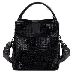 NEWDISCVRY Diamonds Women Bucket Bag Pu Leather Shoulder Bags