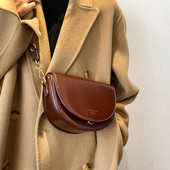 Vintage Small Shoulder Messenger Bag High-quality PU Leather Women Handbag