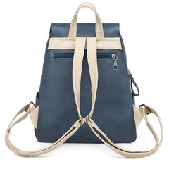 Soft PU Leather Women Backpack Large Capacity College Bag
