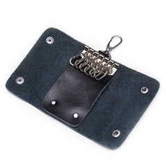 Vintage Leather Key Holder Hasp Key Bag Wallet Housekeeper