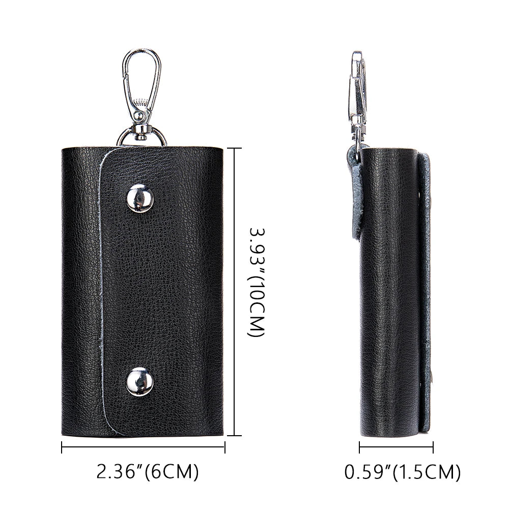 Vintage Leather Key Holder Hasp Key Bag Wallet Housekeeper
