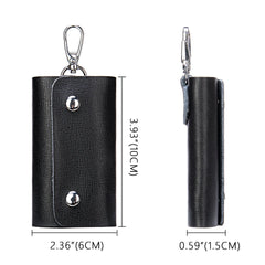 Vintage Leather Key Holder Hasp Key Bag Wallet Housekeeper