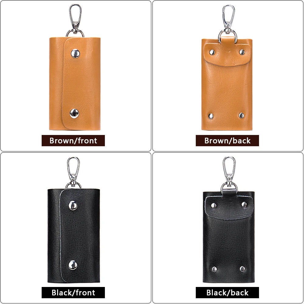 Vintage Leather Key Holder Hasp Key Bag Wallet Housekeeper
