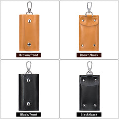 Vintage Leather Key Holder Hasp Key Bag Wallet Housekeeper