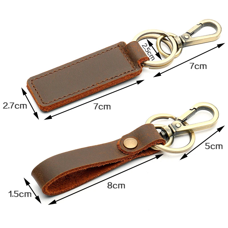 Unisex Leather Keyring Keychain Men's Women's Key Holder Key Cover