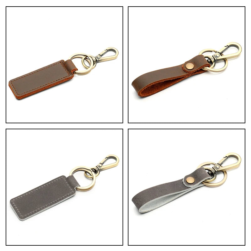 Unisex Leather Keyring Keychain Men's Women's Key Holder Key Cover