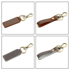 Unisex Leather Keyring Keychain Men's Women's Key Holder Key Cover