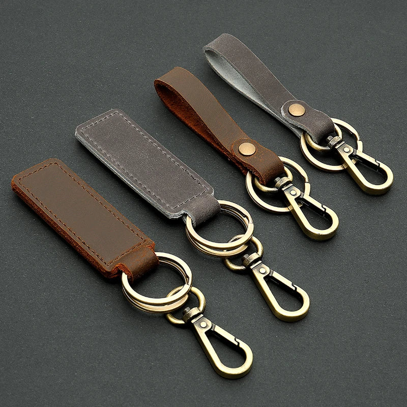Unisex Leather Keyring Keychain Men's Women's Key Holder Key Cover