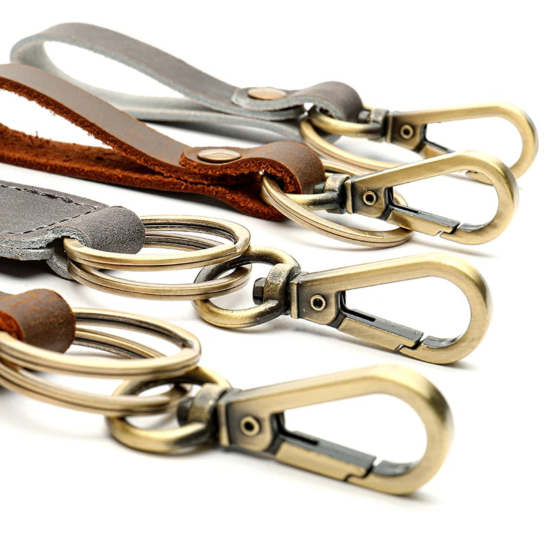 Unisex Leather Keyring Keychain Men's Women's Key Holder Key Cover
