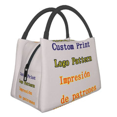 Pattern Print Thermal Lunch Bag Insulated Cooler Bag Picnic Office Reusable