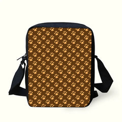 Dog Pattern Messenger Crossbody Bag Girls Handbags Shoulder Bags