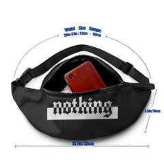 Women Waist Packs Letter Printing Fabric Fanny Pack Zipper Chest Bag