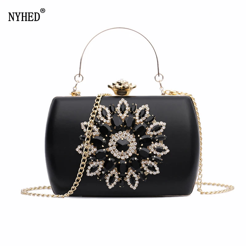 Diamond Evening Bag Wedding Clutches Lady Chains Small Pouch