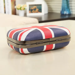 National Flag Handbag Women Chains Box Clutches