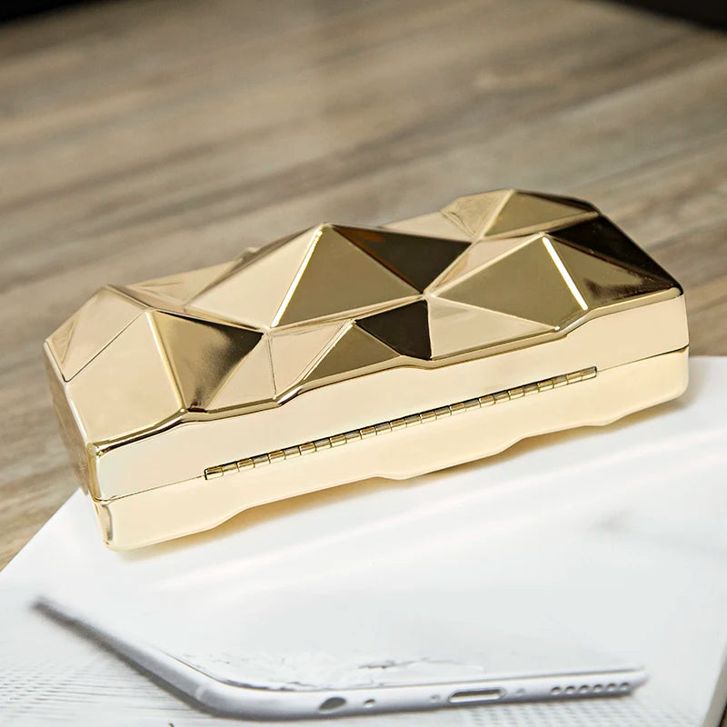 Acrylic Box Clutch Evening Bag Elegant Chain Handbag for Party