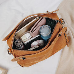 Vintage Motorcycle Bag Scrub Pu Shoulder Bags For Women Rivet Big Bag