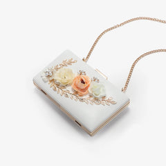 Floral Chains Clutch Bag Evening Dinner Party Makeup Bag