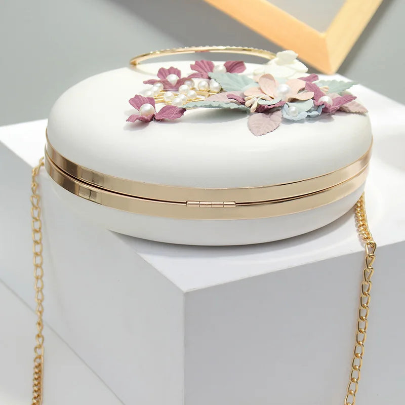 Flower Chains Shoulder Bags Lady Style Dinner Clutch