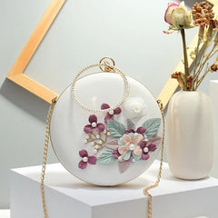 Flower Chains Shoulder Bags Lady Style Dinner Clutch