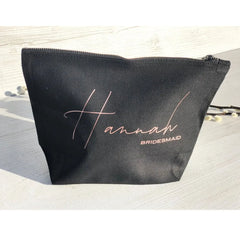 Personalized Make up Bag, Bridesmaid Gift, Christmas Bridal Shower Favor
